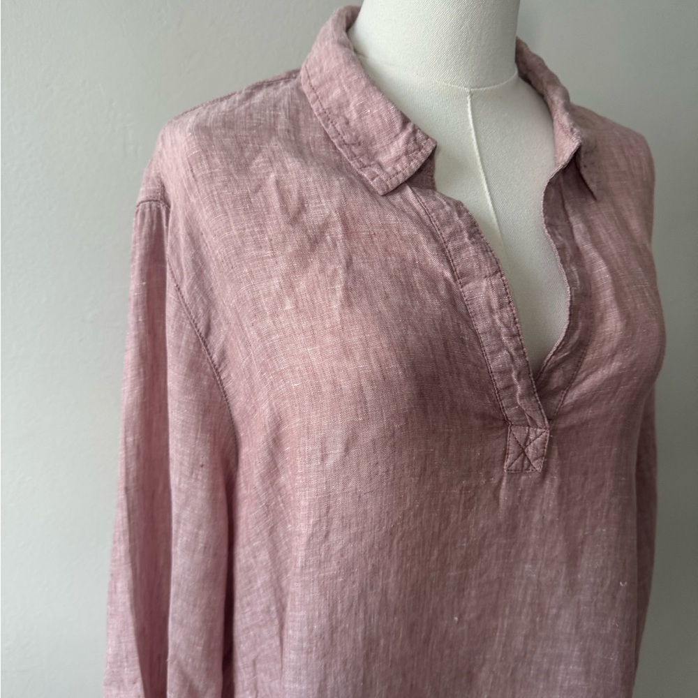 Sigrid Olsen Mauve Linen Tunic Top - Size 1X - Picture 6 of 14
